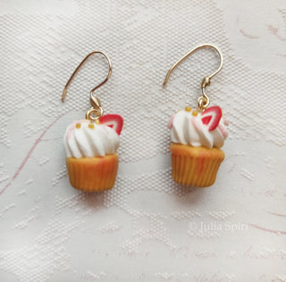 Handmade Polymer Clay Earrings. Cupcakes