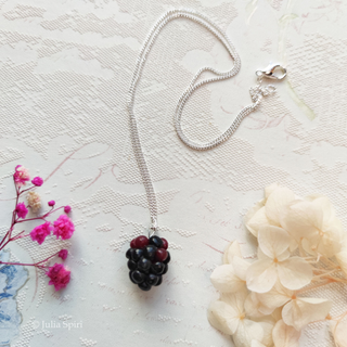 Handmade Polymer Clay Necklaces. Raspberries