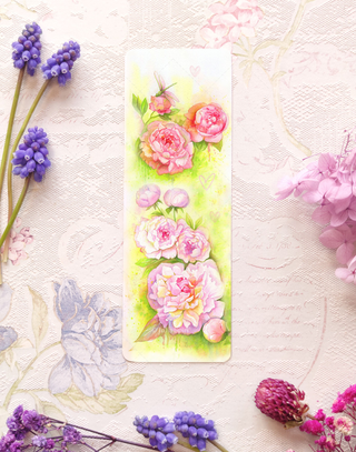 Bookmark for Books. A Peony Palette