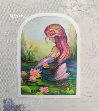 Vinyl Sticker, Washi Sticker. "Fantasy Mermaid"