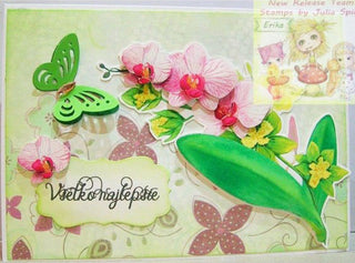 Watercolor Hand Painted Flowers Clip Art. Orchids