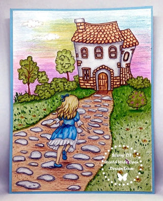 Coloring Page, Alice in Wonderland. Alice woke up and ran home - The Art of Julia Spiri