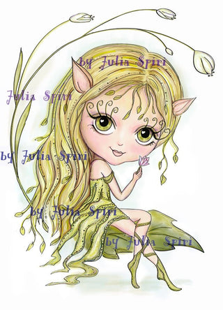 Coloring page, Forest Dweller. April Elf - The Art of Julia Spiri