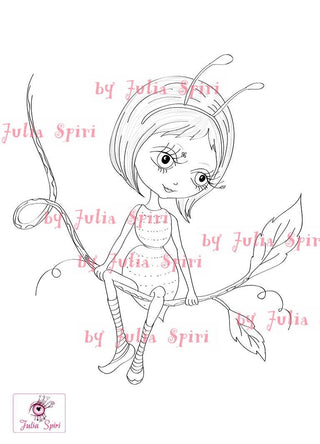 Coloring page, Forest Dweller. Little Ant - The Art of Julia Spiri