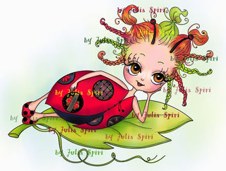 Coloring page, Garden Dweller. The Little Ladybug - The Art of Julia Spiri