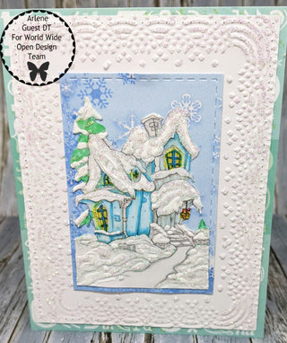 Coloring Page, Fairytale, Winter Home. Winter house
