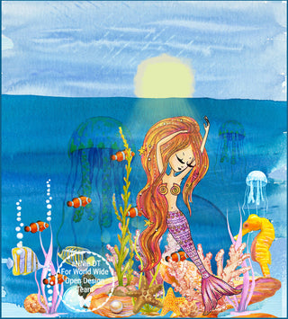 Coloring page. Atlantia Mermaid