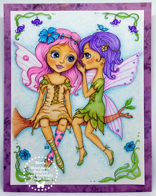 Coloring Page, Cute Fairies. Confidence - The Art of Julia Spiri