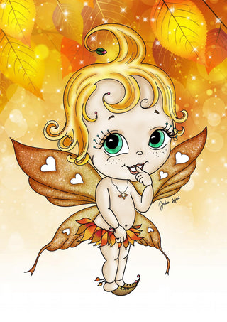 Coloring Page, Fantasy Child. The Baby Fairy