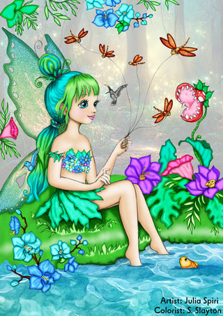 Coloring Page. Tropical Fairy