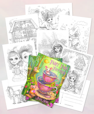 Coloring Postcards Set, Artist's Edition. Fairy Tale Fantasia