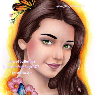 Grayscale Coloring Page, Realistic Girl Portrait. Amelia