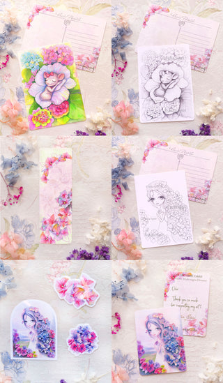 Stationery Collection. Hydrangea Dreams