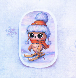 Vinyl Sticker. Winter Story. Owl Ollie