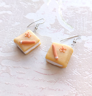 Handmade Polymer Clay Earrings. Coloring Books