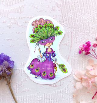 Vinyl Sticker. The Mask of Peacock