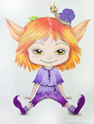 Coloring page, Whimsy Boy, Troll, Dwarf. Elfis