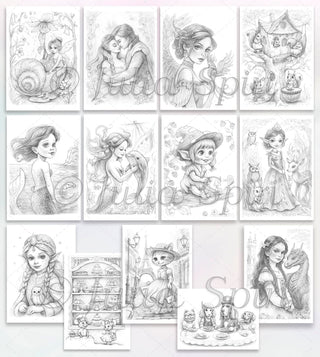 Coloring Postcards Set, Artist's Edition. The Art of Fairy Tales