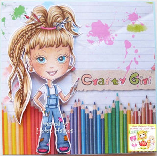 Coloring page. Crafty Girl