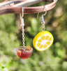 Cup of Tea with Lemon Stainless Steel Earrings