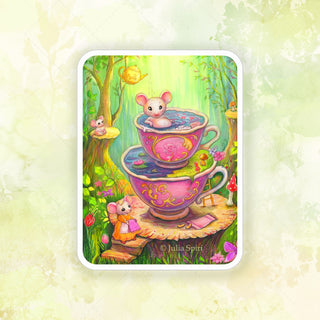 Vinyl Sticker. Mouse Spa