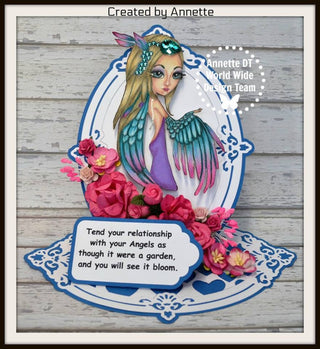 Coloring Page, Fantasy Girl. Ofelia Angel