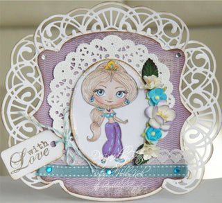 Coloring Page, Fairytale Fantasy Girl. Princess Jasmine
