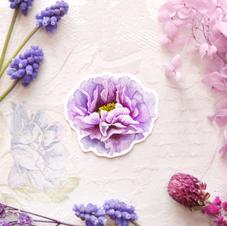 Vinyl Sticker, A Peony Palette. Pink Peony