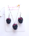 Set of Blackberry Earrings and Necklace