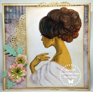 Grayscale Coloring Page, Realistic Women Portrait. Elegant beauty