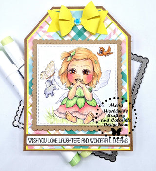Coloring Page, Little Cute Fairy. Surprise