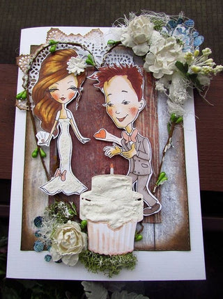 Coloring page, Bride, A Couple. Wedding proposal - The Art of Julia Spiri