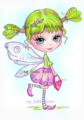 Coloring page, Fashion Fairy. Little Fairy - The Art of Julia Spiri