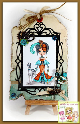 Coloring page, Vintage. Steampunk Lady - The Art of Julia Spiri