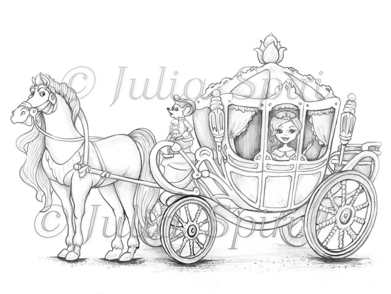 Cinderella Carriage Coloring Pages