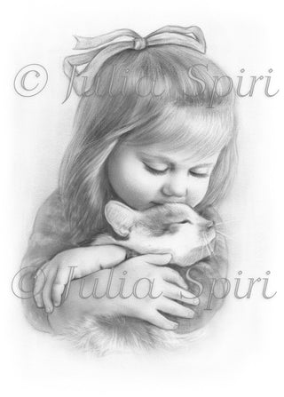 Original Drawing. Tenderness - The Art of Julia Spiri