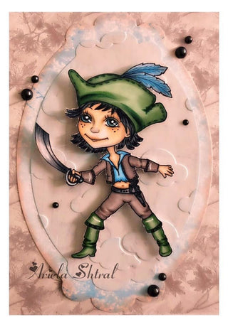 Pirate Coloring Page, Digital stamp, Digi, Boy, Steal commandeer, Pirates, Sword, Adventure, Fantasy, Crafting, Whimsy craft. Hudson - The Art of Julia Spiri