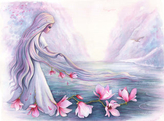 Watercolor Original Painting. Harmony - The Art of Julia Spiri
