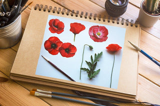 Watercolor Poppies Flowers Clipart, Poppy Hand Painted, Watercolor Flowers, Wedding, Invitation, Diy, Red, PNG Elements, Invite. Poppies - The Art of Julia Spiri